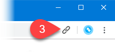 Extension button on the browser panel